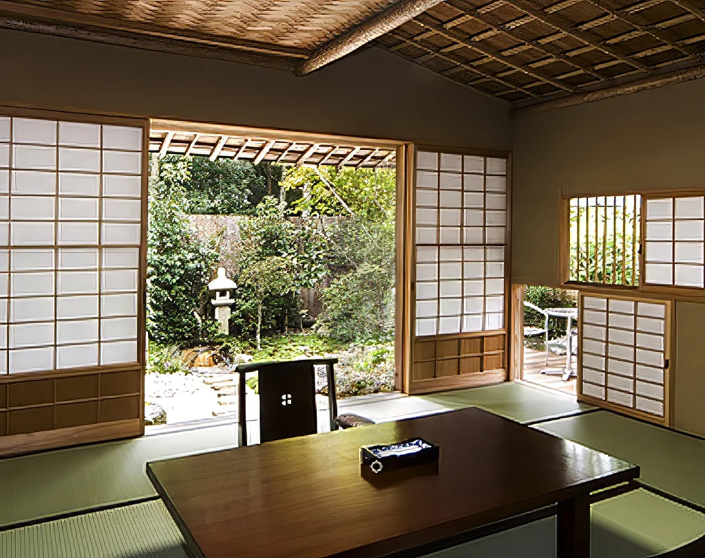 四季折々の表情を見せる、客室の広縁から望む美しい日本庭園